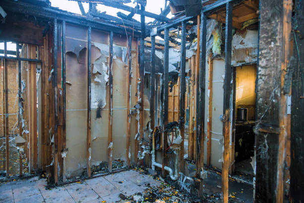 Professional Fire Damage Restoration technician working in Pipersville, PA